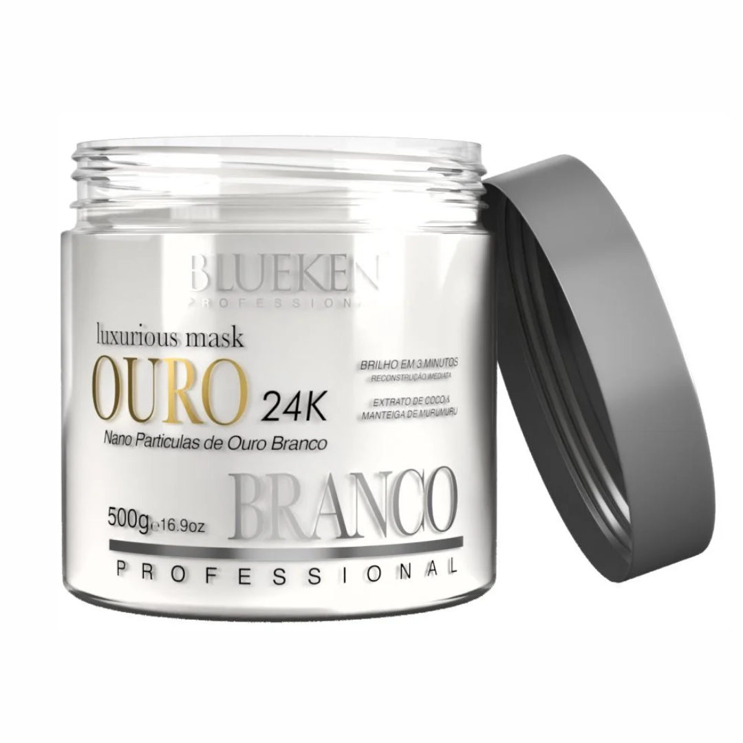 MÁSCARA LUXURIOUS OURO BRANCO BLUEKEN 500G